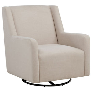English Elm Odessa Swivel Glider Accent Chair Polyester Upholstery Tall Back for Nursery or Den B062P521078