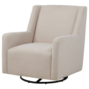 English Elm Odessa Swivel Glider Accent Chair Polyester Upholstery Tall Back for Nursery or Den B062P521078
