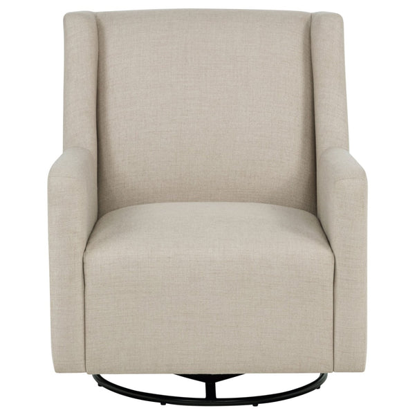English Elm Odessa Swivel Glider Accent Chair Polyester Upholstery Tall Back for Nursery or Den B062P521078