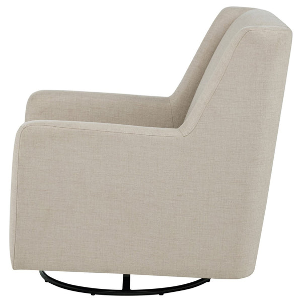 English Elm Odessa Swivel Glider Accent Chair Polyester Upholstery Tall Back for Nursery or Den B062P521078