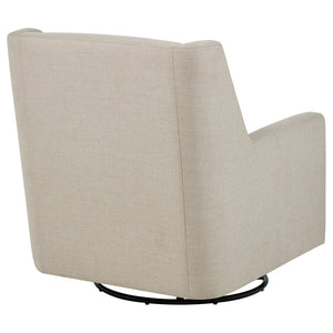 English Elm Odessa Swivel Glider Accent Chair Polyester Upholstery Tall Back for Nursery or Den B062P521078