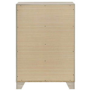 English Elm Strout Farmhouse Four Drawer Chest with Rough Sawn Veneer and Polished Nickel Pulls B062P521115