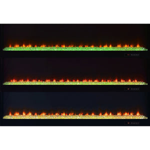 English Elm Black High Gloss Fireplace TV Console with Integrated Bluetooth Speaker and Ember Glow B062P521999