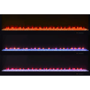 English Elm Black High Gloss Fireplace TV Console with Integrated Bluetooth Speaker and Ember Glow B062P521999