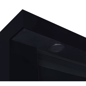 English Elm Black High Gloss Fireplace TV Console with Integrated Bluetooth Speaker and Ember Glow B062P521999
