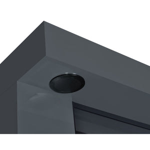 English Elm Grey High Gloss Media Console with Electric Flame Display and Bluetooth Audio B062P522001