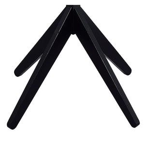 English Elm Black Rubberwood Freestanding Coat Rack with Eight Hooks for Foyer or Mudroom B062P522002