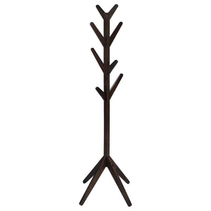 English Elm Cappuccino Rubberwood Freestanding Tree Coat Rack with Eight Hooks for Foyer Organization B062P522003