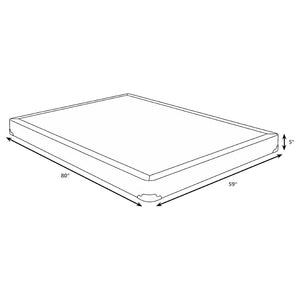 English Elm Grey Queen Low Profile Box Spring with Slatted Support and Breathable Open Base Design B062P522015