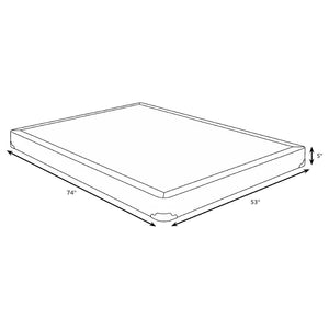 English Elm Grey Full Size Low Profile Box Spring with Padded Slats for Quiet Nightly Support B062P522016