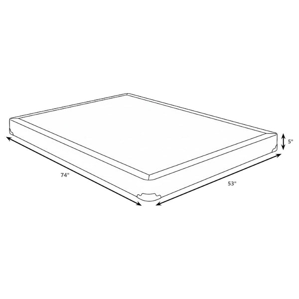 English Elm Grey Full Size Low Profile Box Spring with Padded Slats for Quiet Nightly Support B062P522016