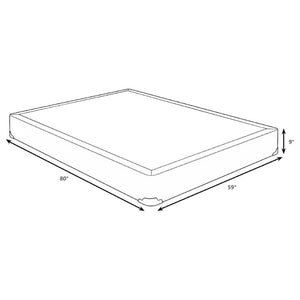 English Elm Grey Full Size Box Spring with Handcrafted Slat Build and Airflow Design for Better Sleep B062P522019