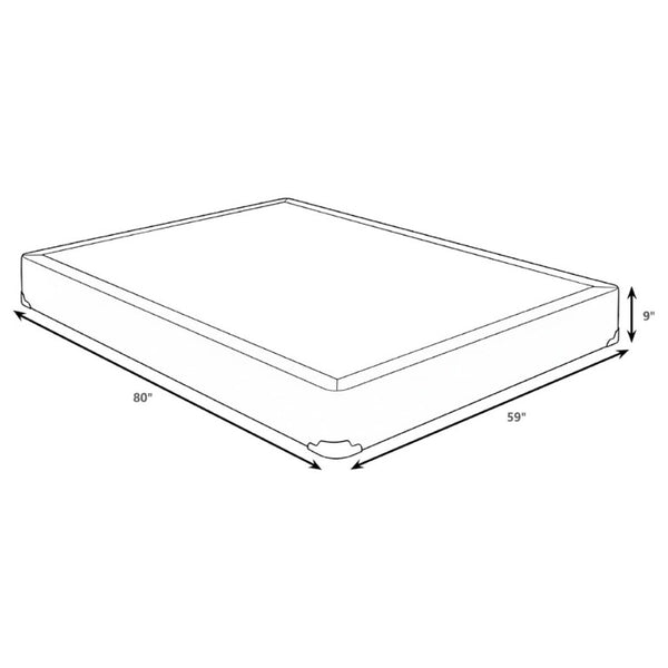 English Elm Grey Full Size Box Spring with Handcrafted Slat Build and Airflow Design for Better Sleep B062P522019