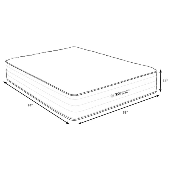 English Elm Black Full Size Firm Hybrid Mattress with Copper Gel Memory Foam for Cool Sleep B062P522027