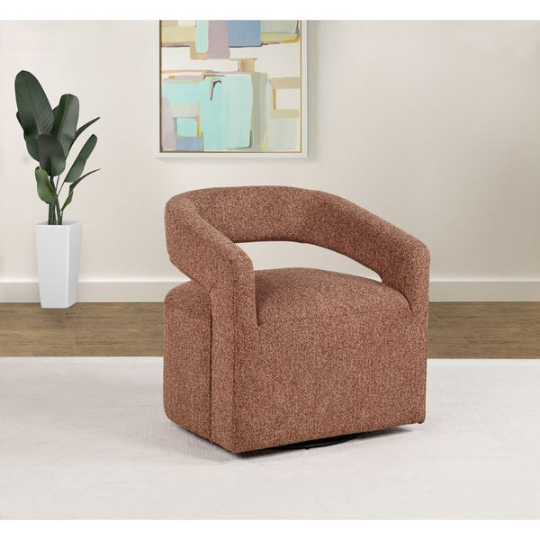 English Elm Brillia Bouclé Barrel Swivel Chair Sculptural Foam Seat for Living Room Lounge B062P523353
