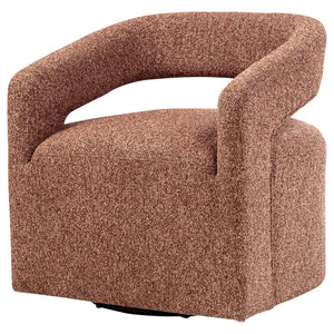 English Elm Brillia Bouclé Barrel Swivel Chair Sculptural Foam Seat for Living Room Lounge B062P523353