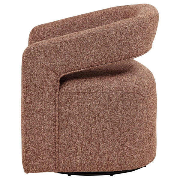 English Elm Brillia Bouclé Barrel Swivel Chair Sculptural Foam Seat for Living Room Lounge B062P523353