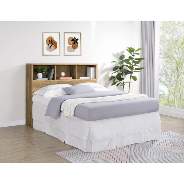 English Elm Geary Queen Bookcase Headboard with Three Open Cubbies in Warm Mango Wood Finish B062P523354