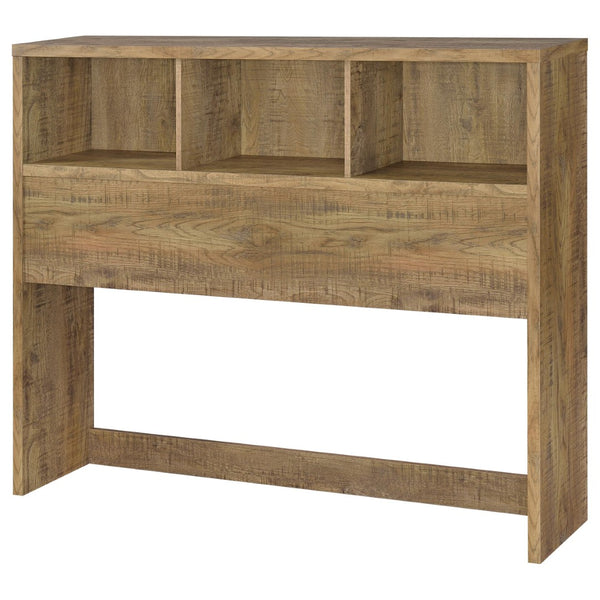 English Elm Geary Queen Bookcase Headboard with Three Open Cubbies in Warm Mango Wood Finish B062P523354
