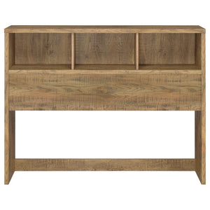 English Elm Geary Queen Bookcase Headboard with Three Open Cubbies in Warm Mango Wood Finish B062P523354