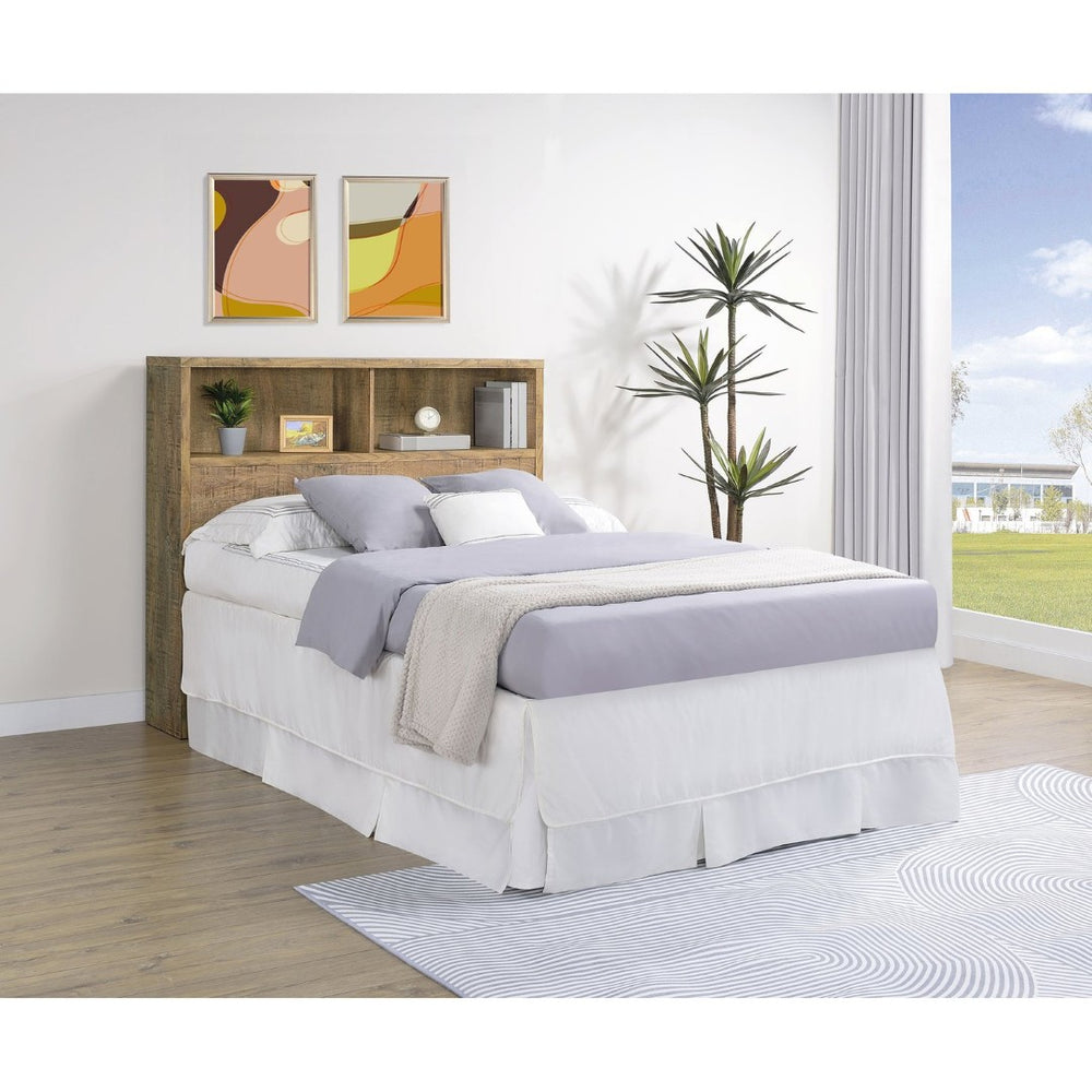 English Elm Geary Full Bookcase Headboard with Open Cubbies in Warm Mango Wood Finish B062P523355