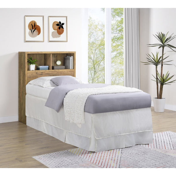 English Elm Geary Twin Bookcase Headboard with Three Open Cubbies in Warm Mango Wood Finish B062P523356