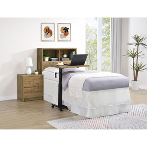English Elm Geary Twin Bookcase Headboard with Three Open Cubbies in Warm Mango Wood Finish B062P523356