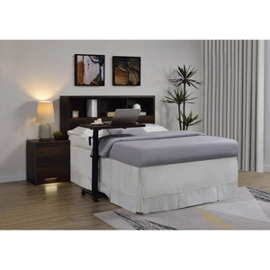 English Elm Geary Queen Bookcase Headboard with Three Storage Cubbies in Warm Dark Pine Finish B062P523357