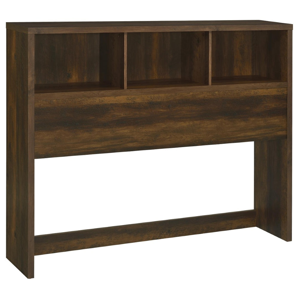 English Elm Geary Queen Bookcase Headboard with Three Storage Cubbies in Warm Dark Pine Finish B062P523357