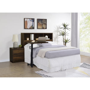 English Elm Geary Queen Bookcase Headboard with Three Storage Cubbies in Warm Dark Pine Finish B062P523357