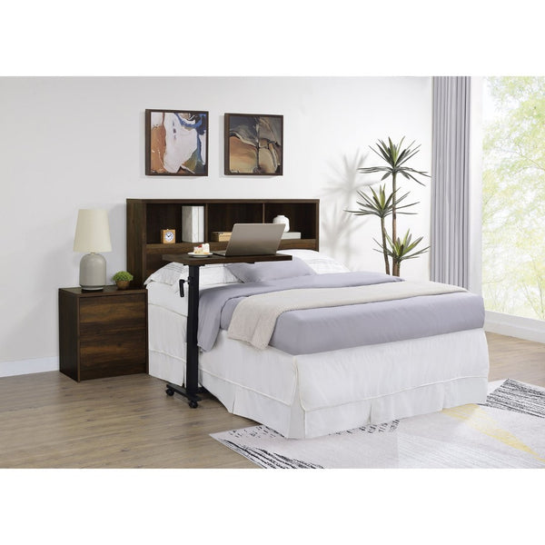 English Elm Geary Queen Bookcase Headboard with Three Storage Cubbies in Warm Dark Pine Finish B062P523357