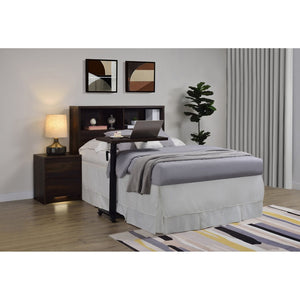 English Elm Geary Full Bookcase Headboard with Three Open Cubbies in Dark Pine Finish B062P523358