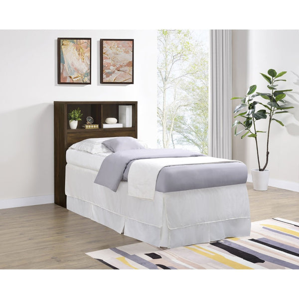 English Elm Geary Twin Bookcase Headboard with Three Open Cubbies in Warm Dark Pine Finish B062P523359
