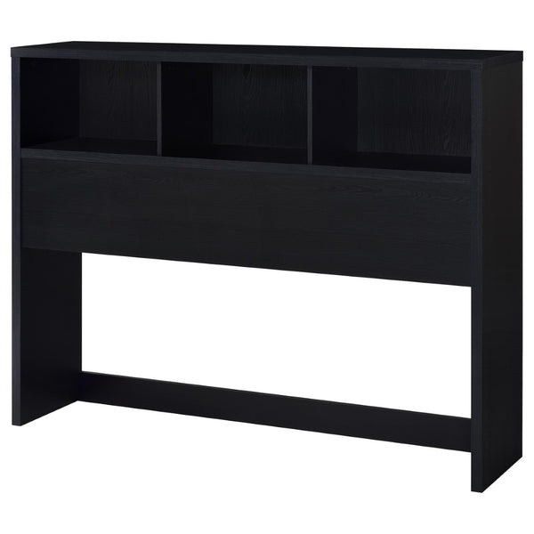 English Elm Geary Queen Bookcase Headboard with Three Open Cubbies in Black Oak Finish B062P523360