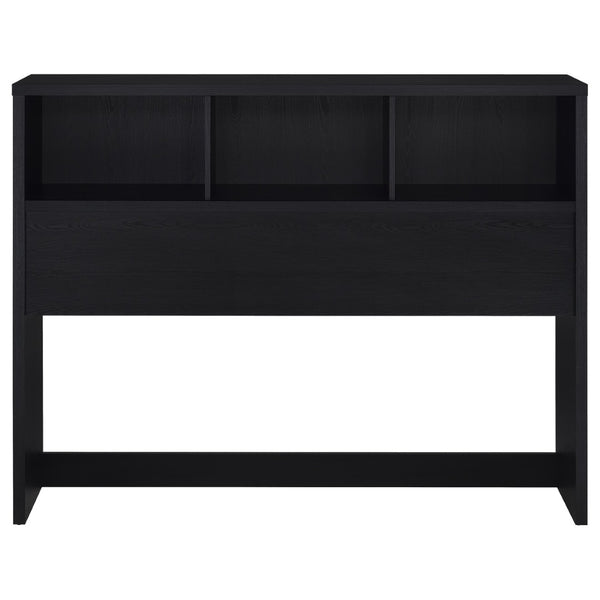 English Elm Geary Queen Bookcase Headboard with Three Open Cubbies in Black Oak Finish B062P523360