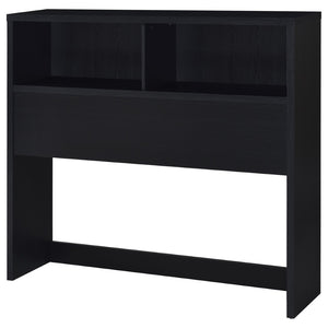 English Elm Geary Full Size Bookcase Headboard with Open Cubbies in Black Oak Finish B062P523361