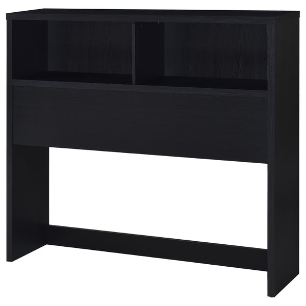 English Elm Geary Full Size Bookcase Headboard with Open Cubbies in Black Oak Finish B062P523361