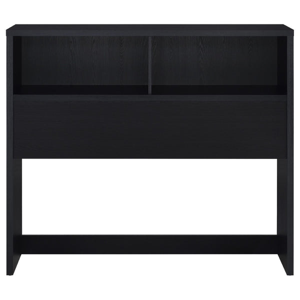 English Elm Geary Full Size Bookcase Headboard with Open Cubbies in Black Oak Finish B062P523361