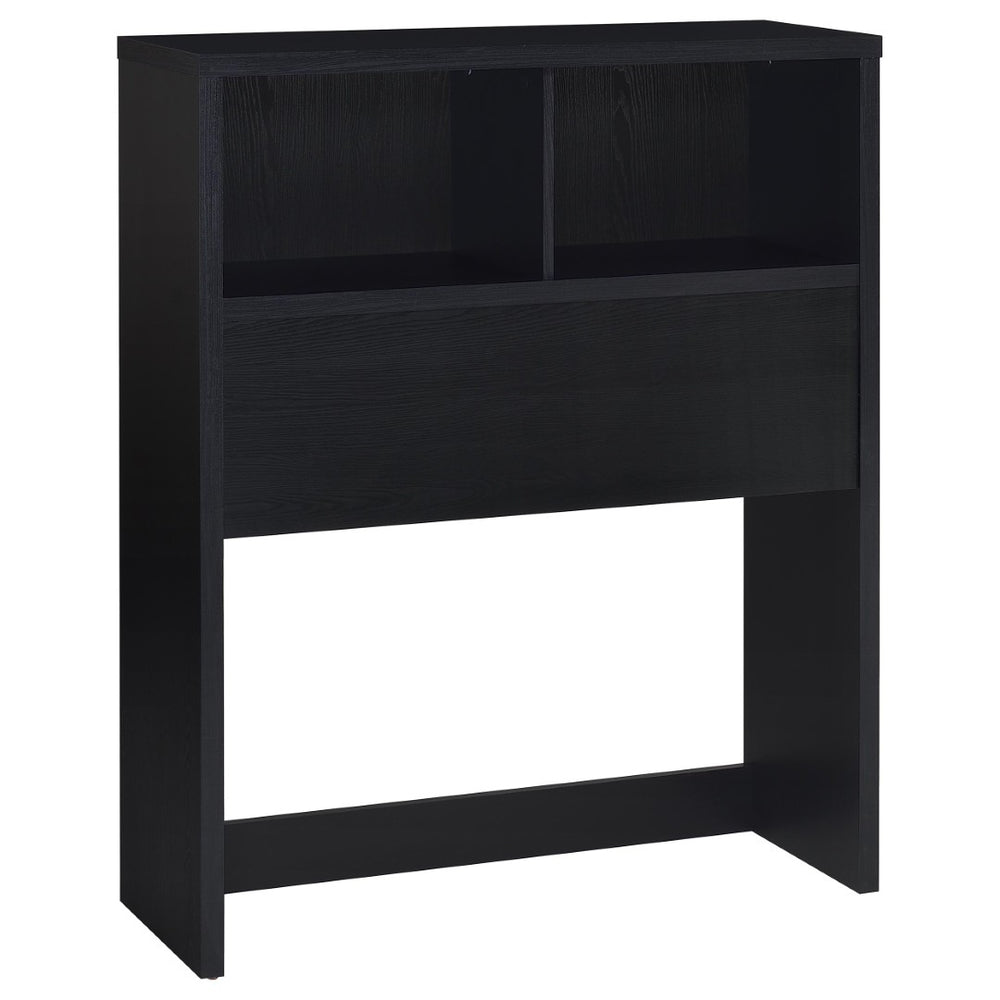 English Elm Geary Twin Bookcase Headboard with Three Open Cubbies in Bold Black Oak Finish B062P523362