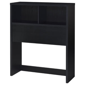 English Elm Geary Twin Bookcase Headboard with Three Open Cubbies in Bold Black Oak Finish B062P523362