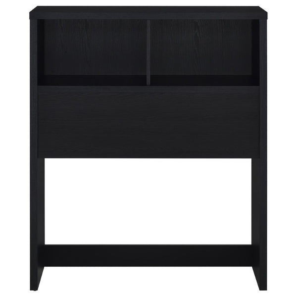 English Elm Geary Twin Bookcase Headboard with Three Open Cubbies in Bold Black Oak Finish B062P523362