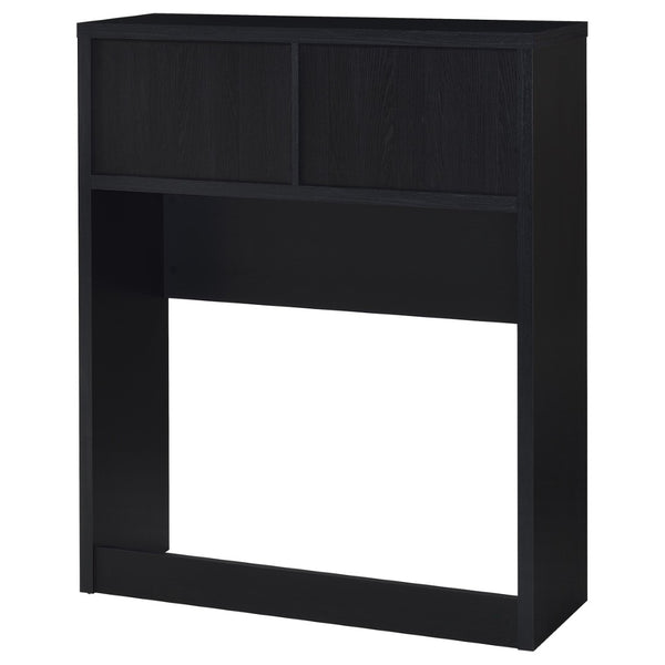English Elm Geary Twin Bookcase Headboard with Three Open Cubbies in Bold Black Oak Finish B062P523362