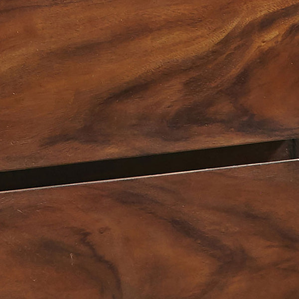 English Elm Beverly Four Drawer Chest Smokey Walnut Veneer Live Edge Organic Modern Bedroom Storage B062P523381