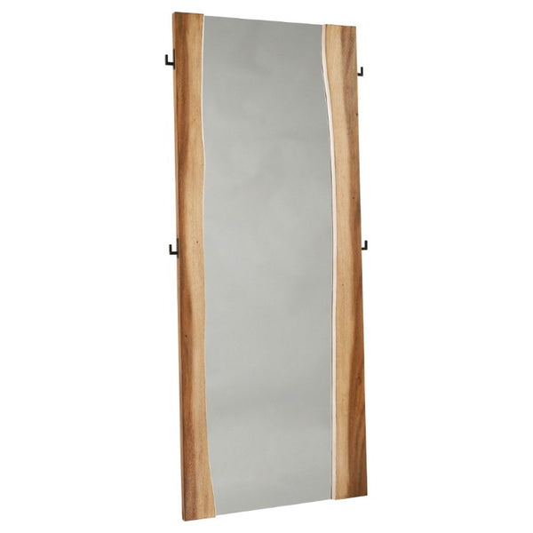 English Elm Beverly Full Length Floor Mirror Solid Mahogany Live Edge Frame Organic Walnut Finish B062P523382