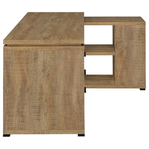 English Elm Caelum Corner L-shaped Home Office Desk with Three Drawers and Warm Mango Finish B062P523409