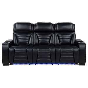 English Elm Isadora Faux Leather Power Reclining Sofa with Led Lighting and Usb Charging Ports B062P523416