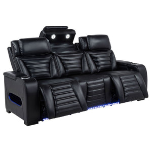 English Elm Isadora Faux Leather Power Reclining Sofa with Led Lighting and Usb Charging Ports B062P523416