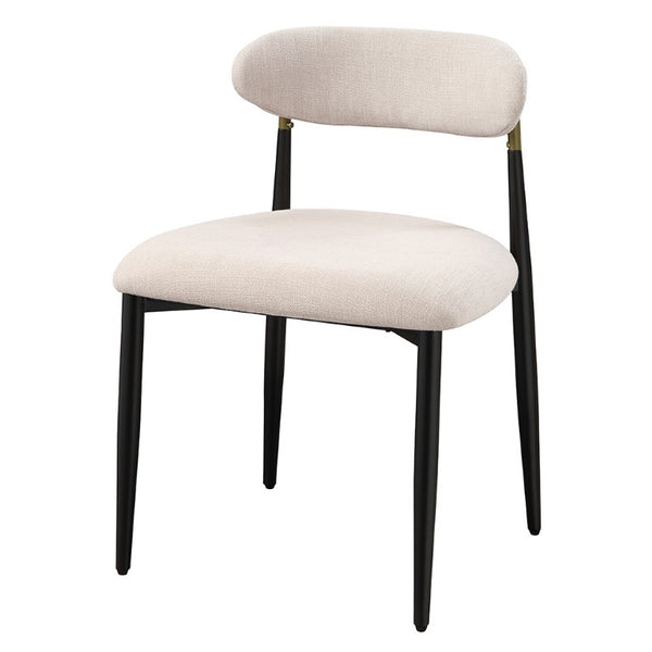 English Elm Kalea Linen Blend Dining Side Chairs Set of 2 with Gold Accent and Tapered Legs B062P580116