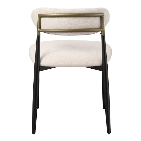English Elm Kalea Linen Blend Dining Side Chairs Set of 2 with Gold Accent and Tapered Legs B062P580116