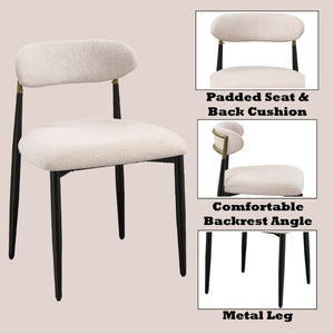 English Elm Kalea Linen Blend Dining Side Chairs Set of 2 with Gold Accent and Tapered Legs B062P580116